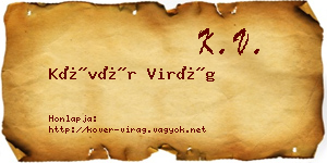 Kövér Virág névjegykártya